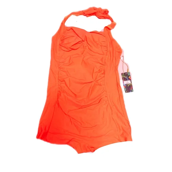 NWT Peddney Women S & M 1 Piece Boyleg Vintage Ruched Wrap Tummy Control… - Picture 4 of 4